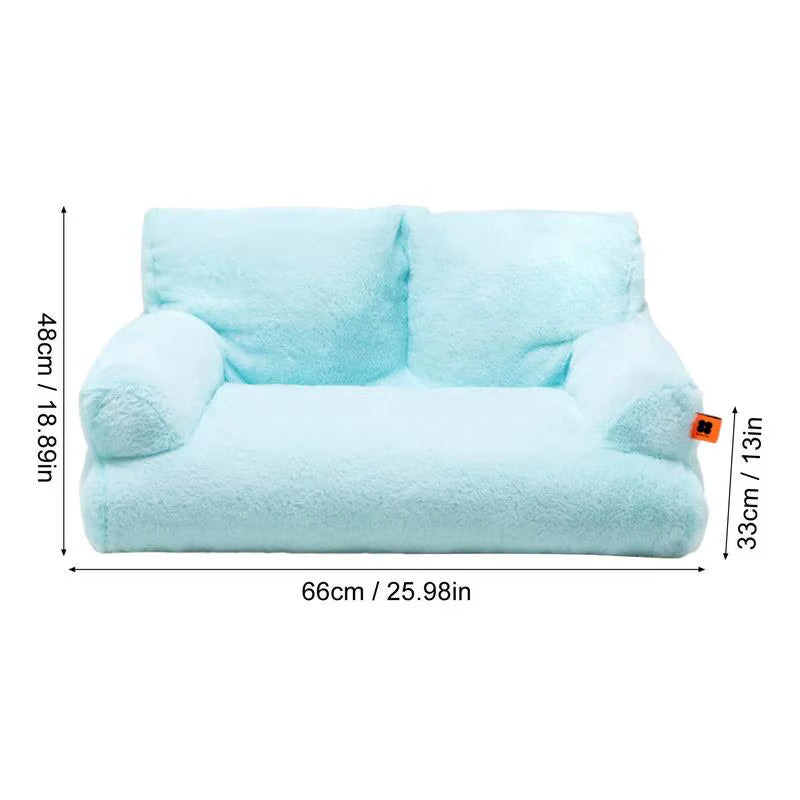 Cat Couch Bed Washable Pet Sofa Warm Cat Bed Plush Puppy Bed Small Dog Sofa with Anti-Slip Bottom Pet Bed for Small Medium Dogs