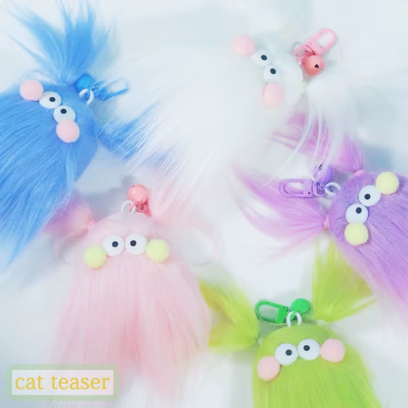 New Funny Cat Teaser Toys Fluffy Artificial Hair Cat Interactive Toy Cat Wand Toy for Kitten Pet Supplies Dropshipping