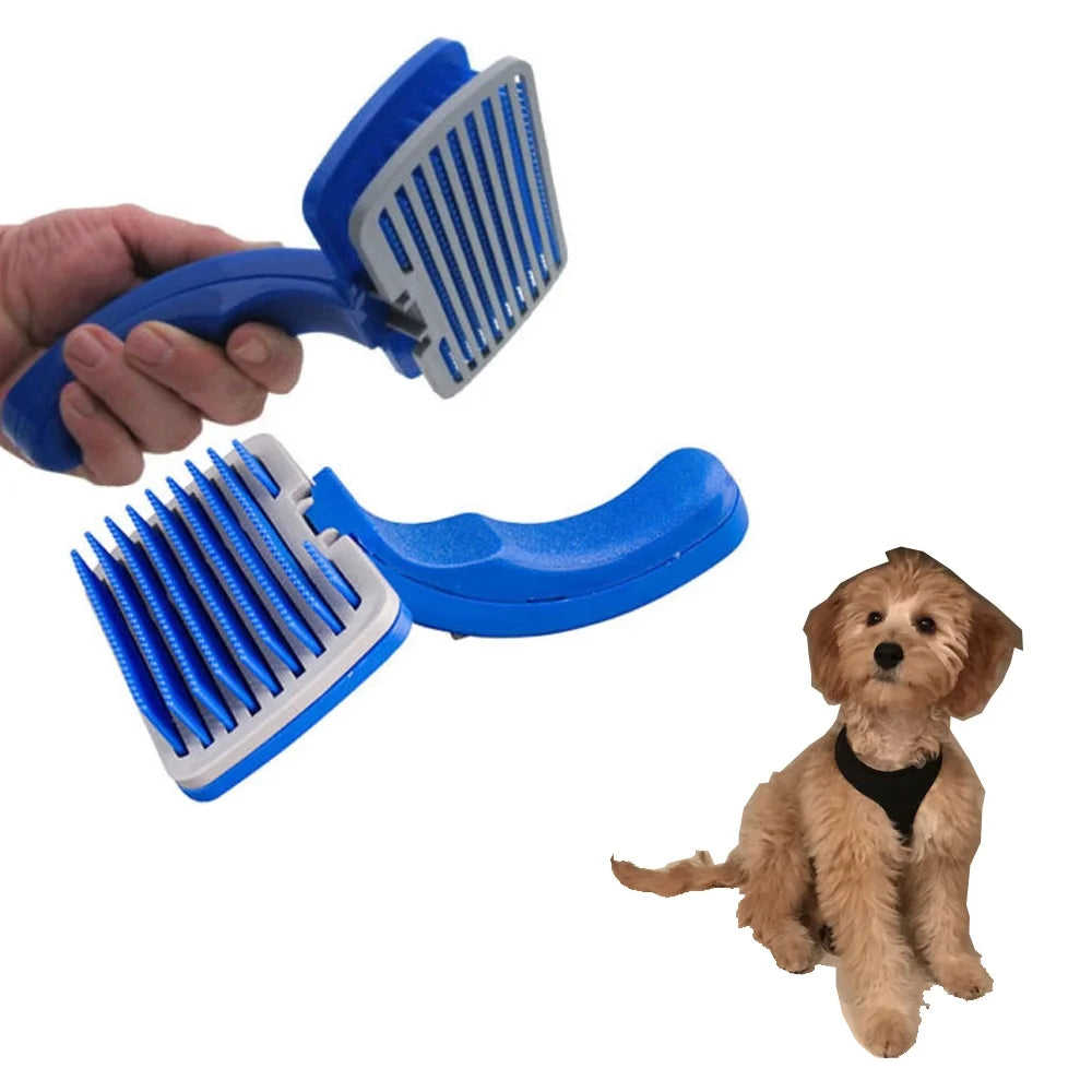 Self Cleaning Slicker Brush Dog Cat Pet Grooming Brush Shedding Brush Comb Rake