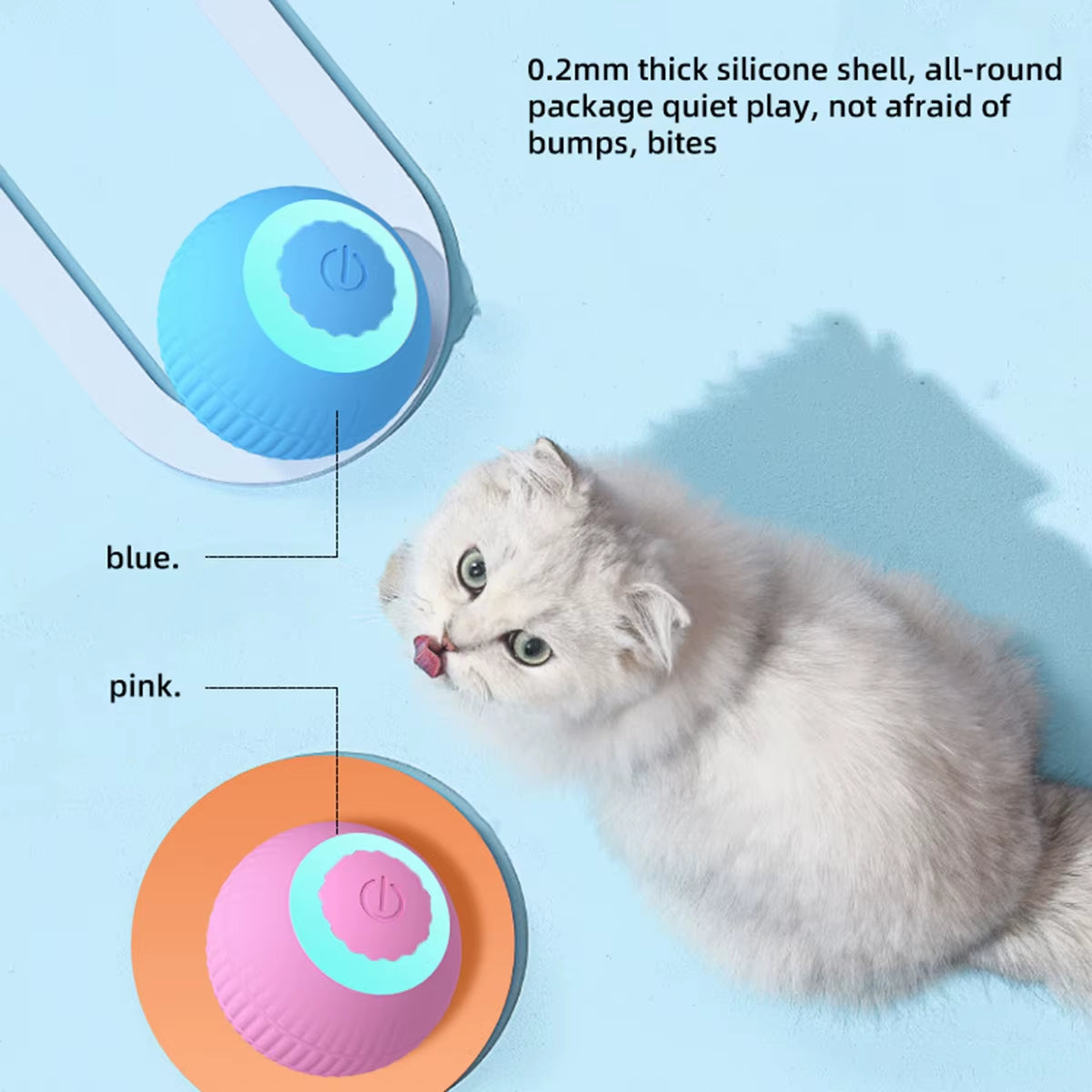 Cat Toy Ball, Cat Toy Ball Smart Cat Toy Automatic Rolling Ball, Self-Rolling Ball Cat Toy, Interactive Cat Toy,