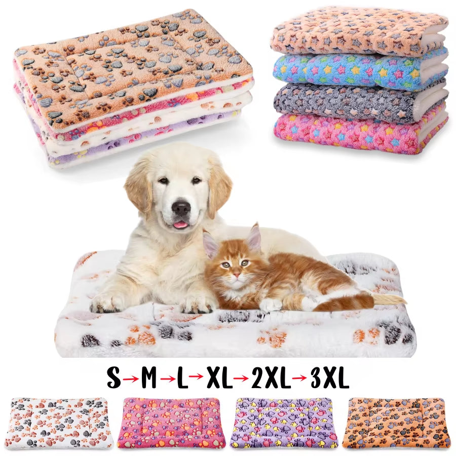 Large Size Flannel Dog Bed Thicken Cat Bed Sleeping Mat Dog Mat Blanket for Puppy Kitten Dog Bed Rug for Small Medium Large Dog