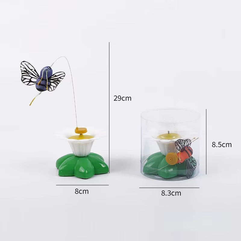 Automatic Rotating Electric Cat Toy Colorful Butterfly Bird Animal Shape Plastic Funny Kitten Pet Dog Interactive Training Toys