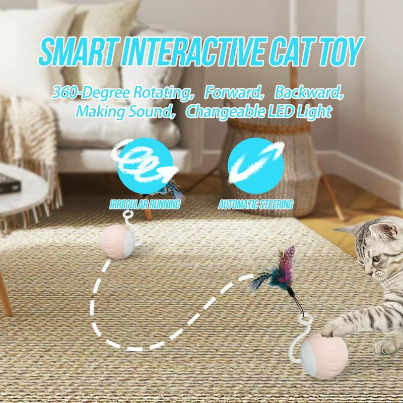 Interactive Cat Ball,Motion Activate Electric Cat ,Pet Exercise Electric for Indoor Cat,Auto-Routing (Computing),Active Rolling Ball,Usb Rechargeablec,Valentine'S Day Gift，Dog , Gravity Ball, Dog Toy