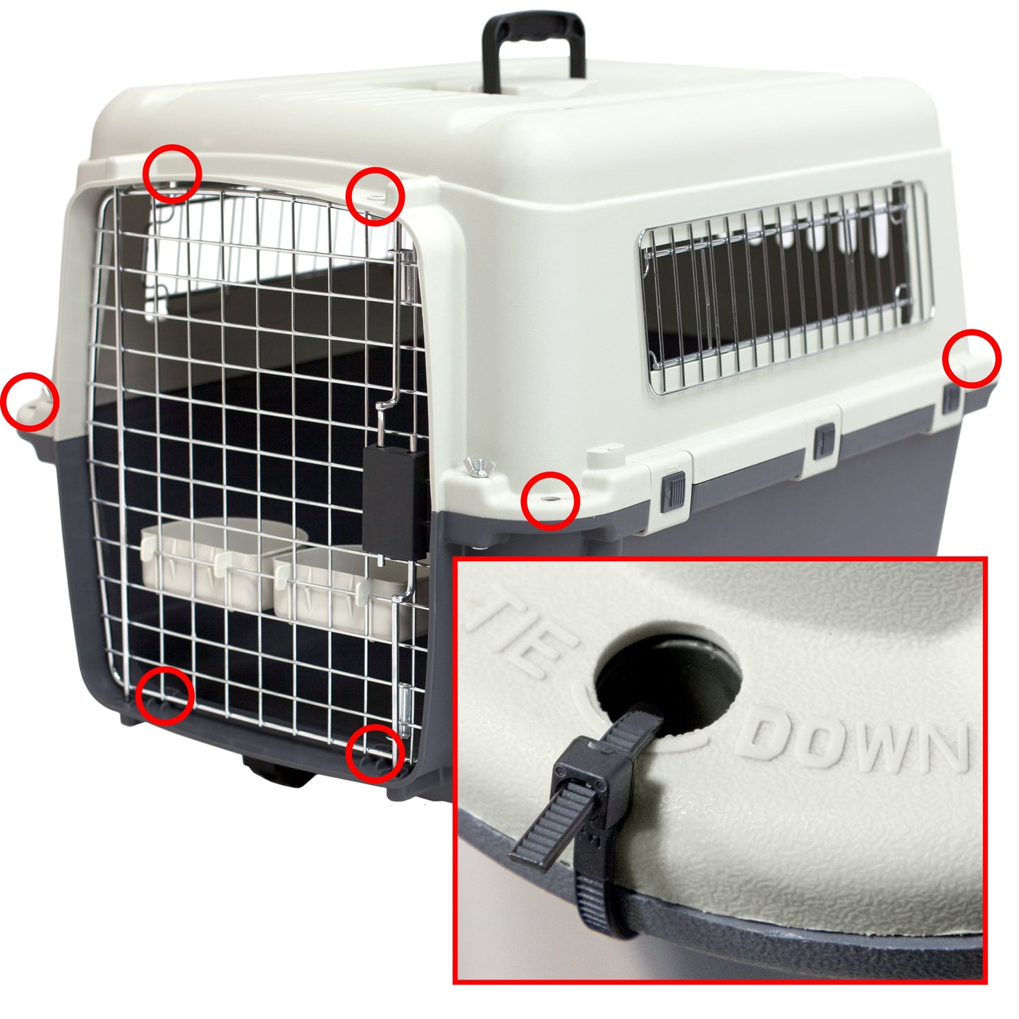 Plastic Dog IATA Airline Approved Kennel Carrier, Medium, 1 Piece