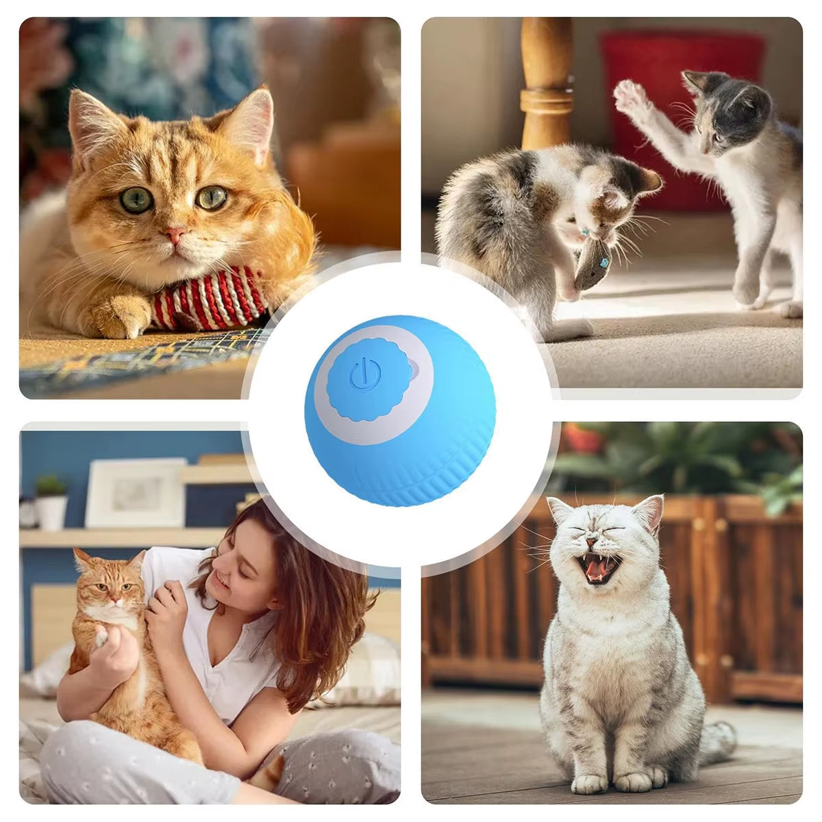 Cat Toy Ball, Cat Toy Ball Smart Cat Toy Automatic Rolling Ball, Self-Rolling Ball Cat Toy, Interactive Cat Toy,